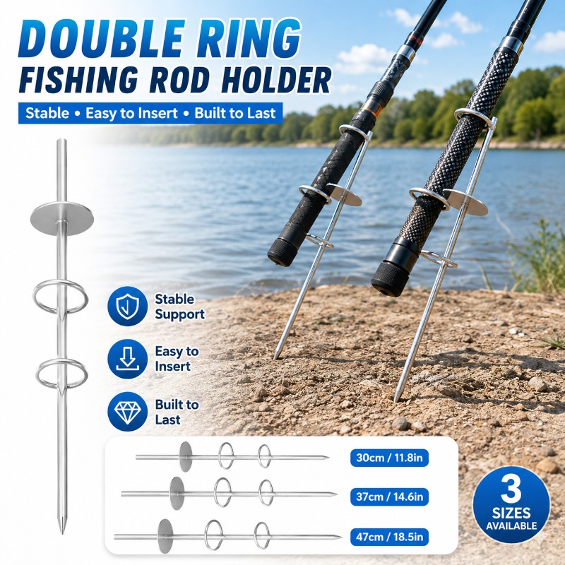 Fishing Rod Surf - Double Ring Fishing Rod Holder Ground