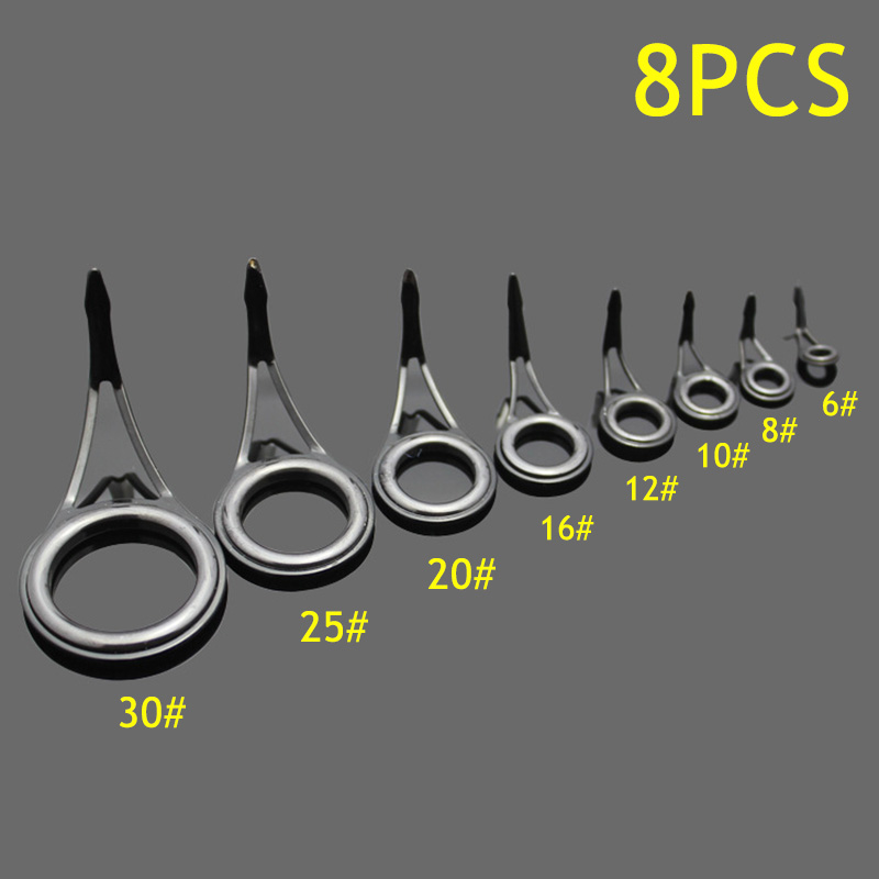 8pcs Fishing Rod Guide Rings A - Fishing Rod Guide Replacement 评论和价格