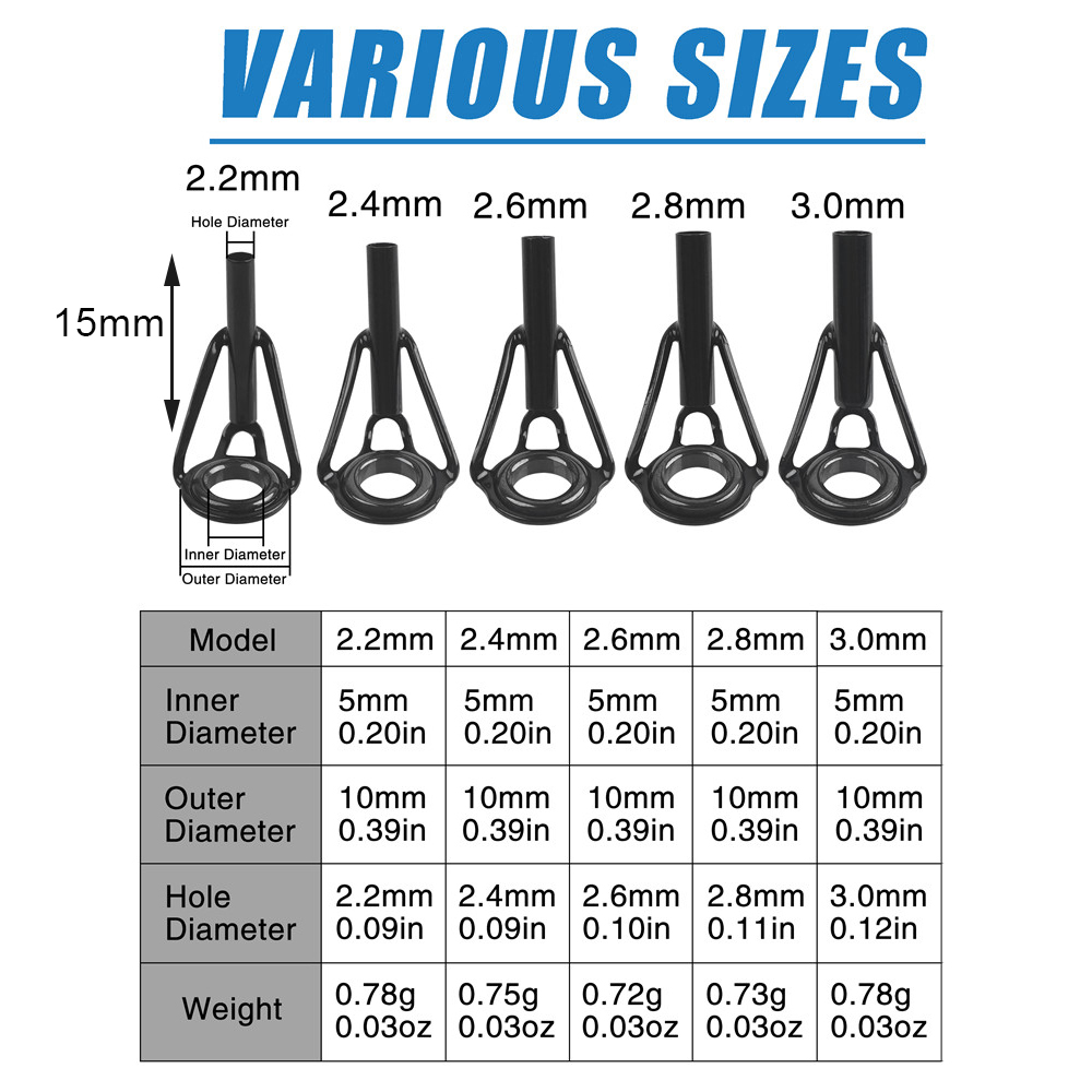 50/100 PCS Fishing Rod Tips Re - Fishing Rod Tip Replacement 评论和价格