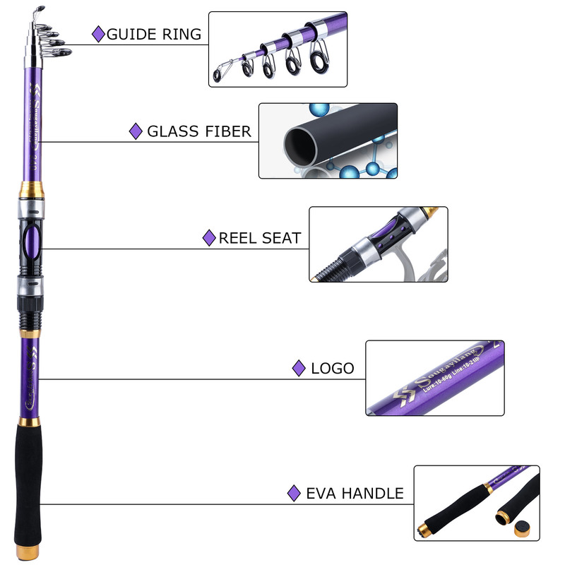 Sougayilang 4 Colors Telescopi - Fishing Rod Surf 评论和价格