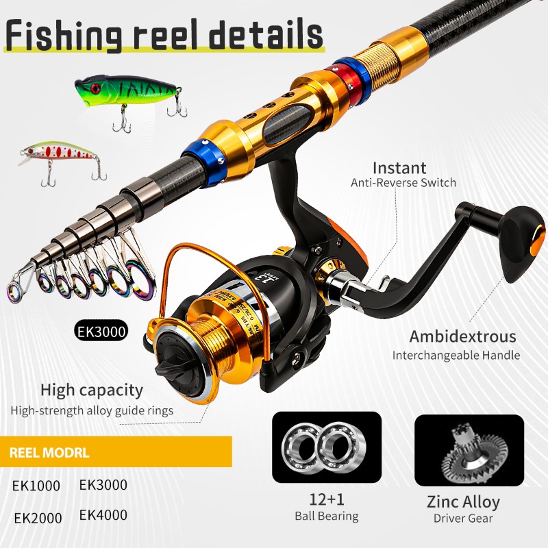 Portable Carbon Fiber Telescop - Fishing Rod Telescopic 评论和价格